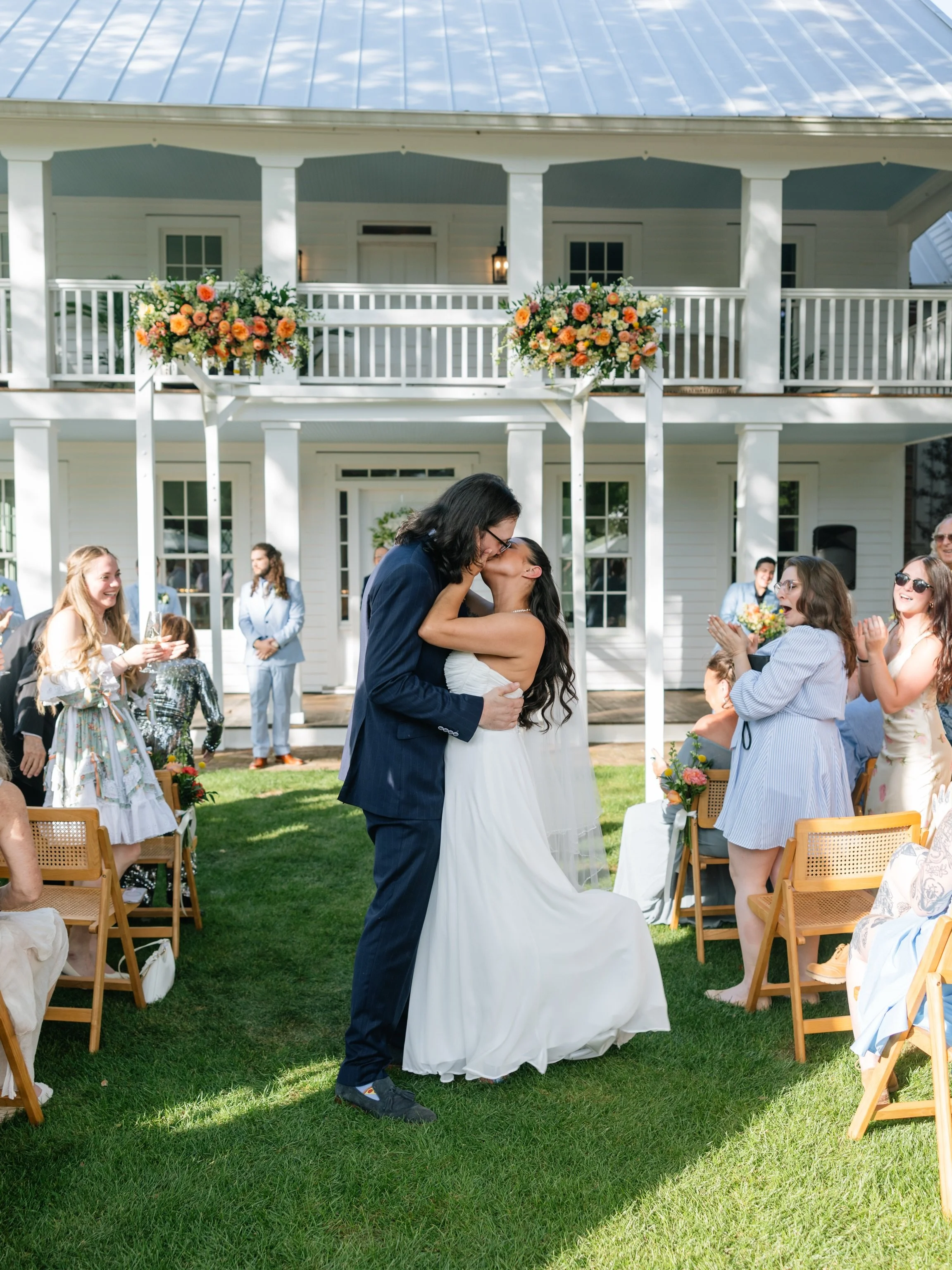 A beautiful day for a beautiful couple 🤍

Rentals: @perfecttouchrental 
Photographer: @leighrobertsphoto 
Venue: @sycamorebendestate 
Florals: @serendipityfloraldesign 
Hair &amp; Makeup: @makeupbysarahgass