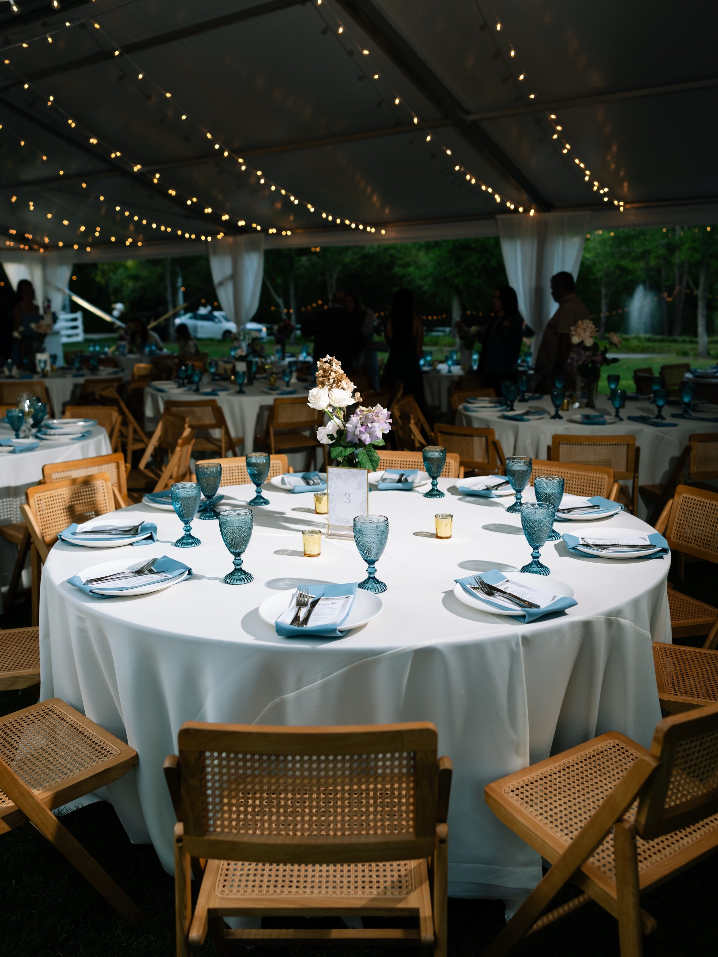We curate moments that your guests will never forget. From linens to lighting, every element is thoughtfully styled with intention and care. 🩵

Rentals: @perfecttouchrental 
Photographer: @leighrobertsphoto 
Venue: @sycamorebendestate