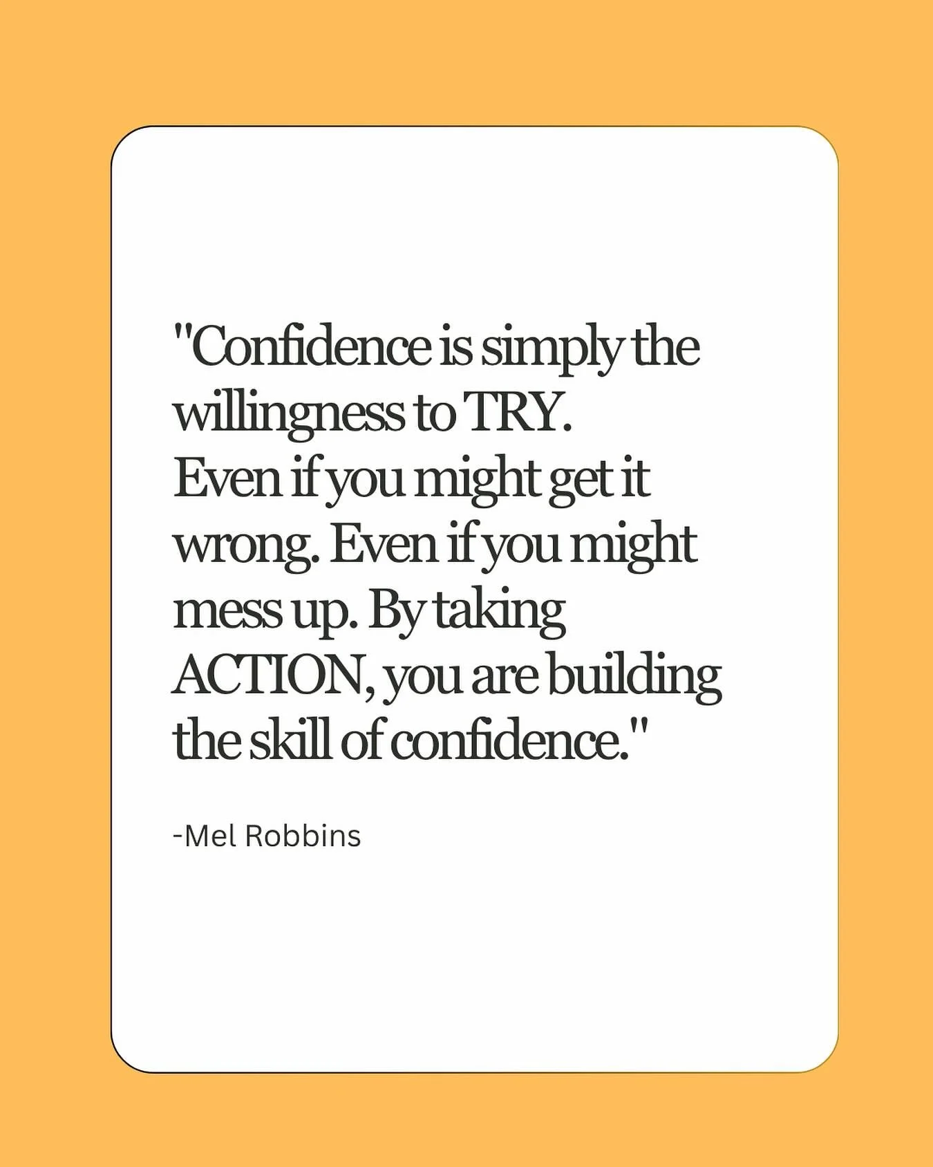 ✨ Motivation Tuesday ✨

Confidence isn&rsquo;t something you&rsquo;re born with &mdash; it&rsquo;s something you build. 💪

Every time you try, even when it&rsquo;s uncomfortable or imperfect, you&rsquo;re training that confidence muscle. Whether it&