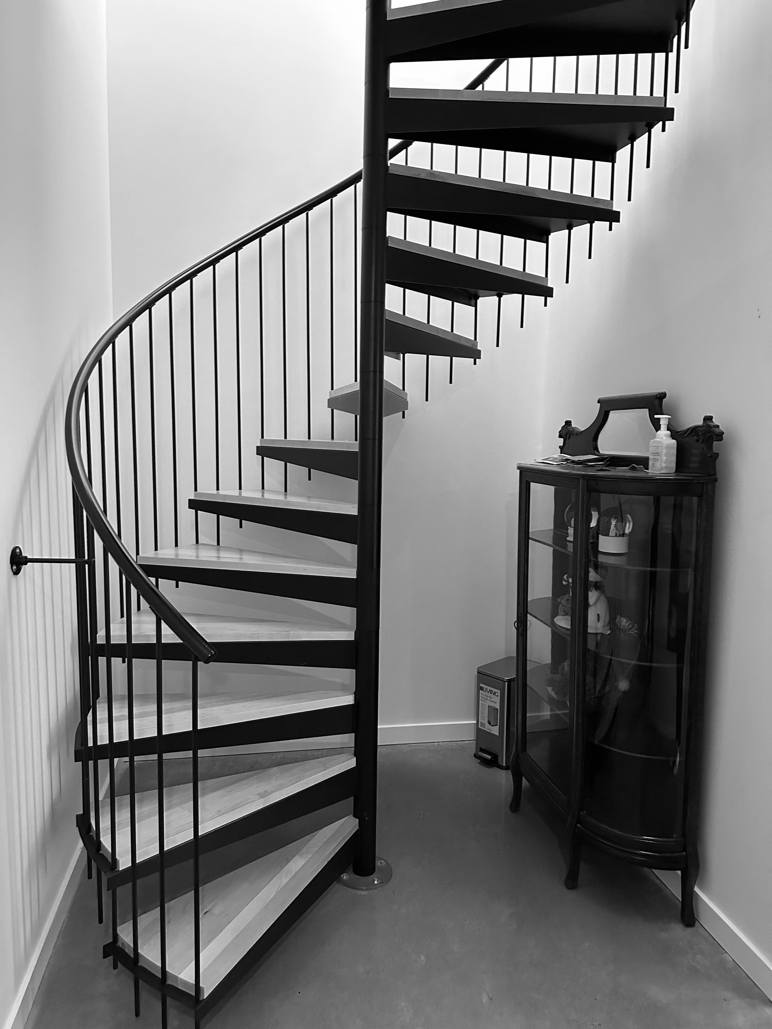 BEFORE - entrance (curio cabinet needed to stay)