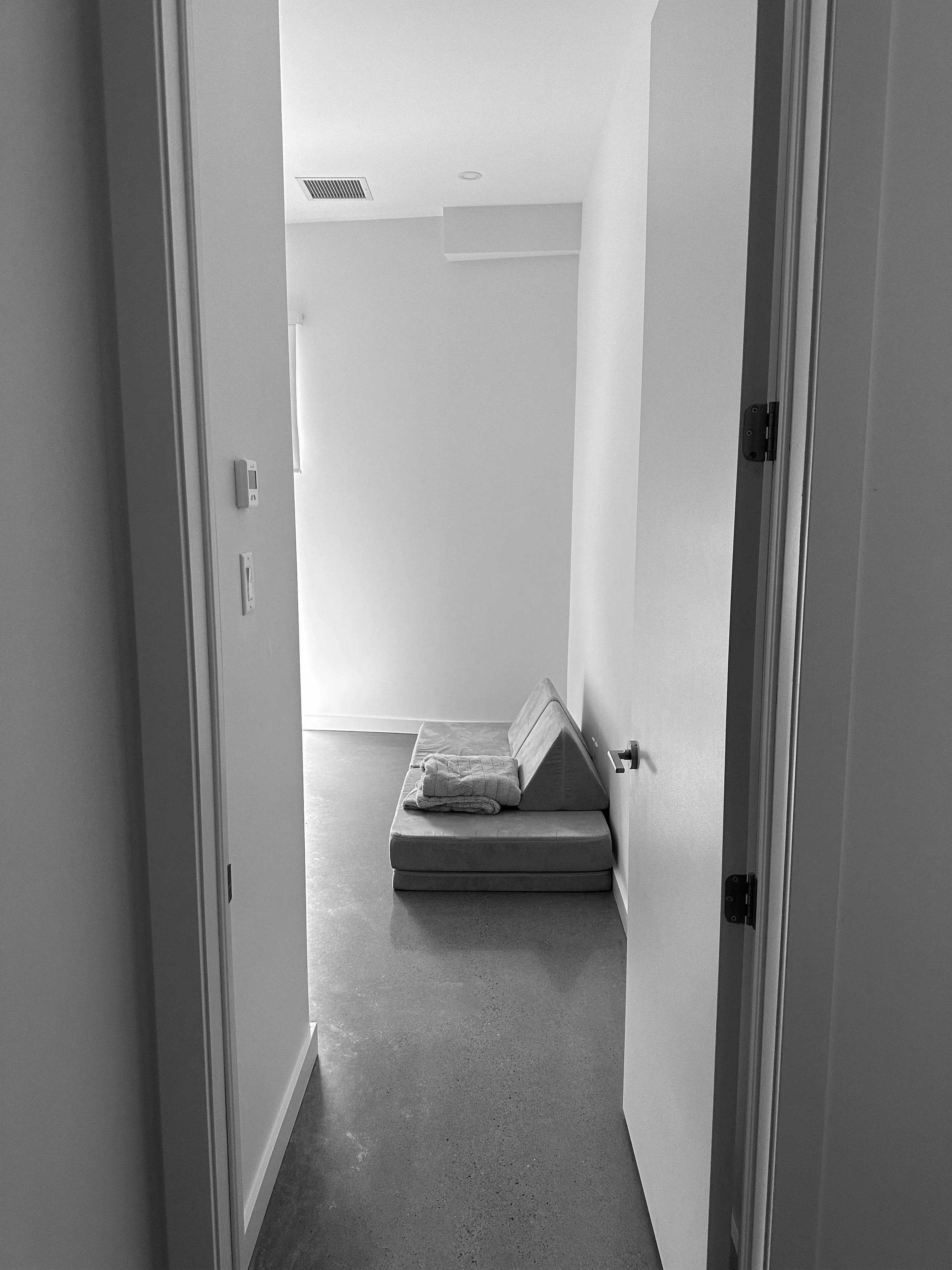 BEFORE - sight line to daughter's bedroom from entrance