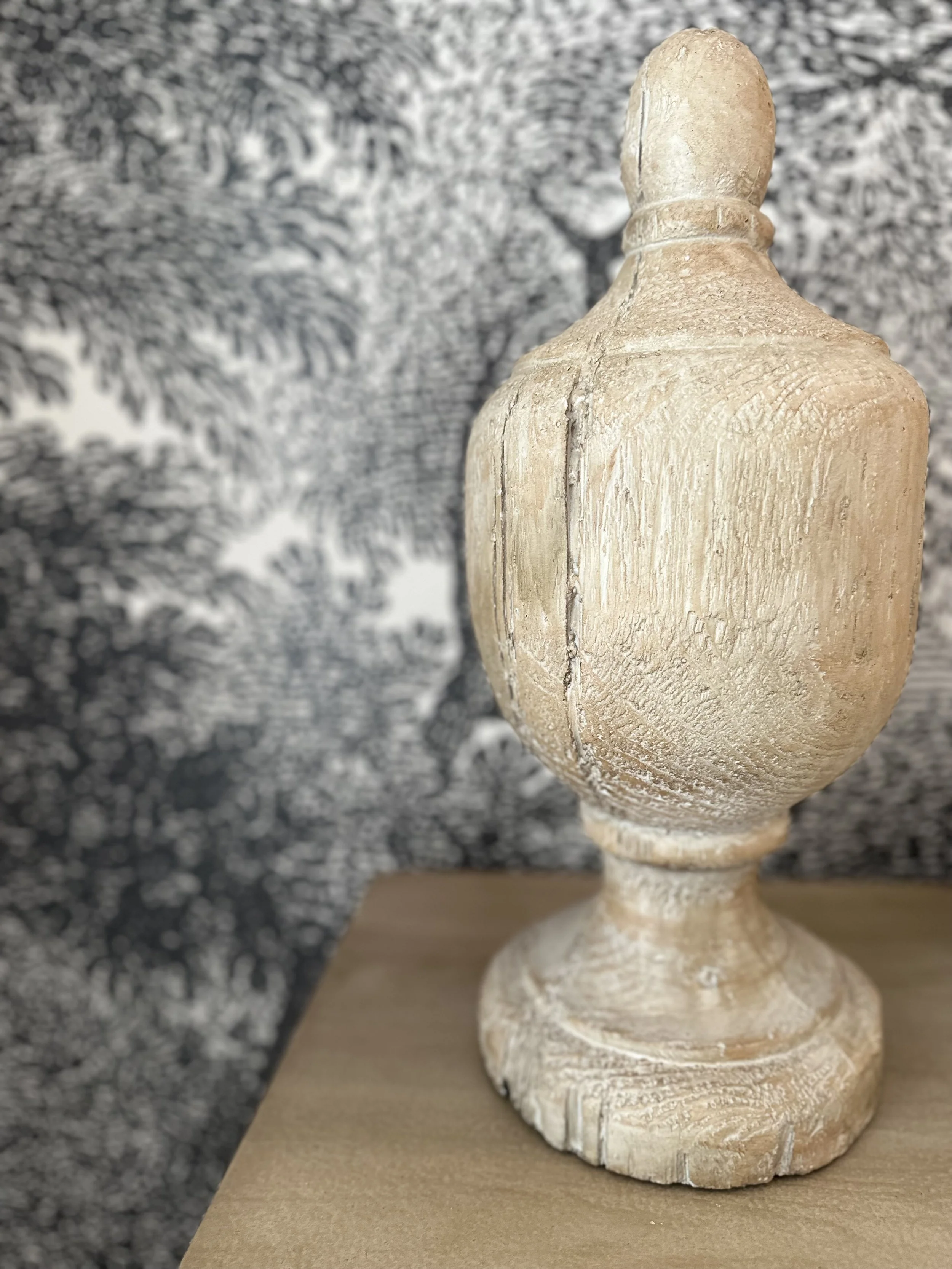 AFTER - wood accents and a vintage piece add depth