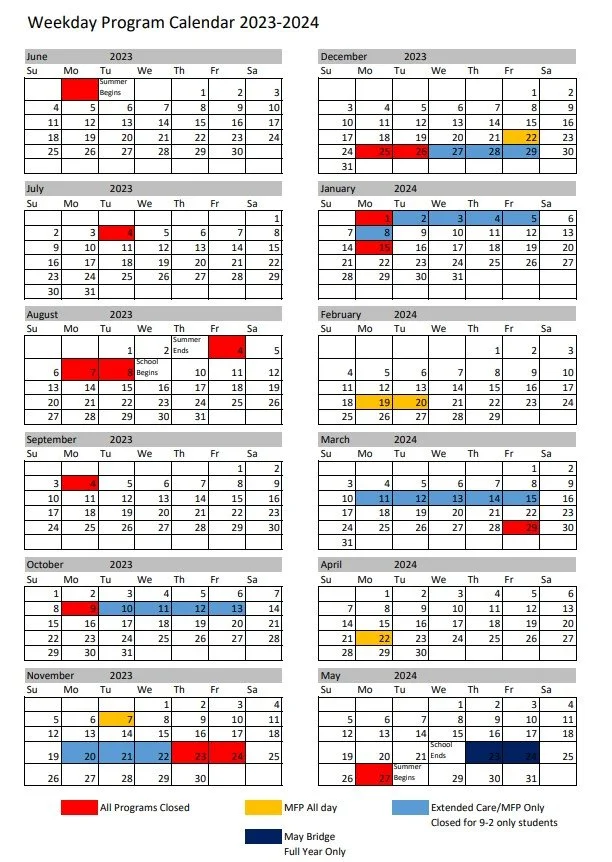 Calendar — The Weekday Program @ FUMC Plano