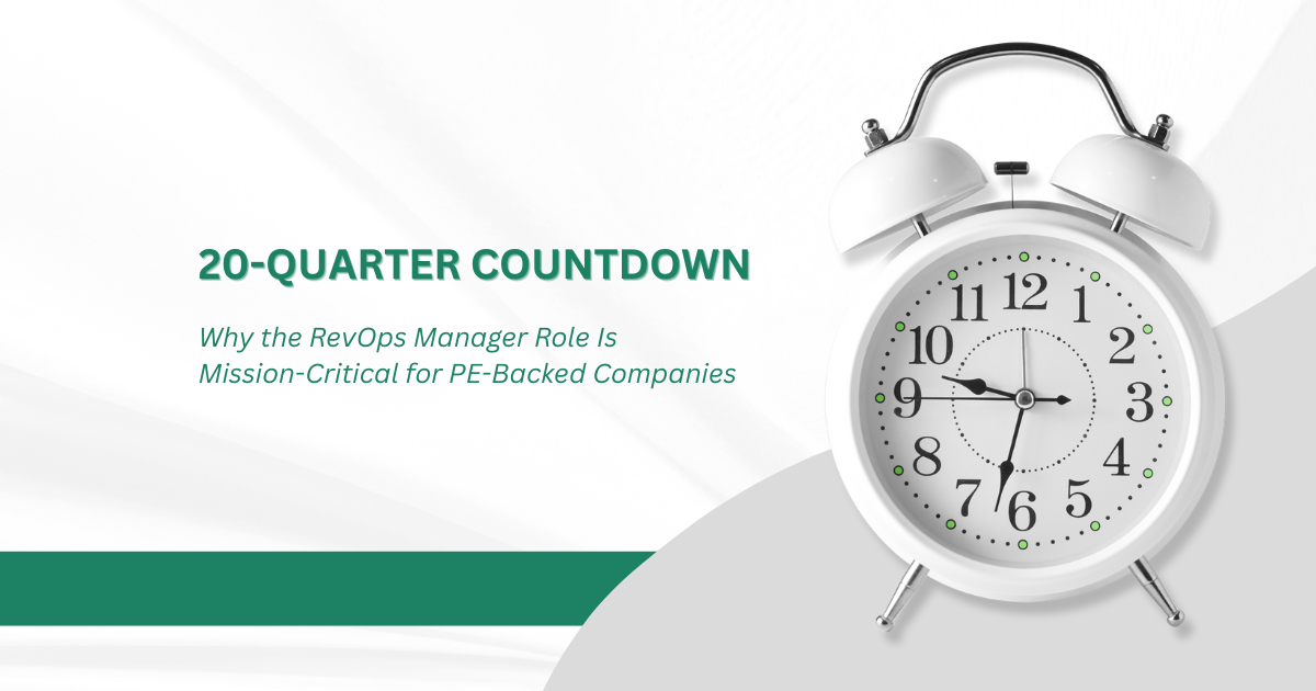 Why the RevOps Manager Role Is Mission-Critical for PE-Backed Companies: The NContracts Story