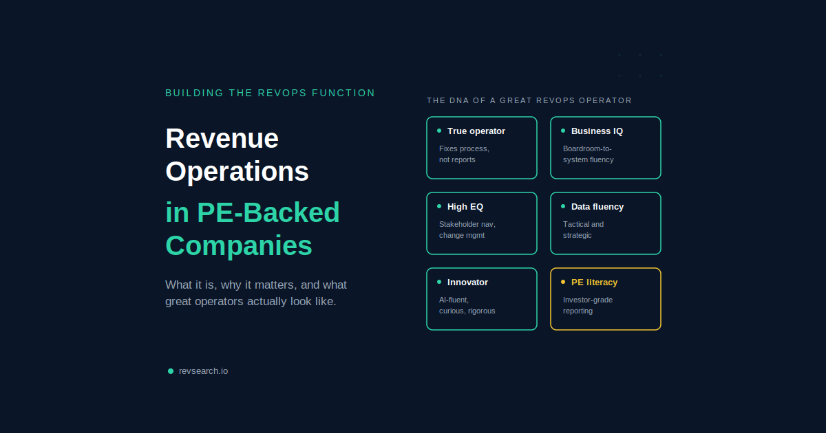 Revenue Operations in PE-Backed Companies: What It Is and Why It Matters