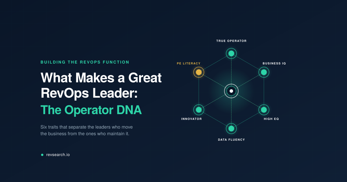 What Makes a Great RevOps Leader: The Operator DNA
