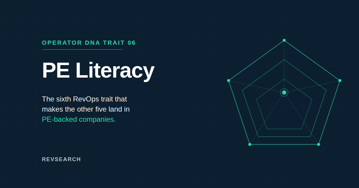 PE Literacy: The Sixth RevOps Trait That Makes the Other Five Land in PE-Backed Companies