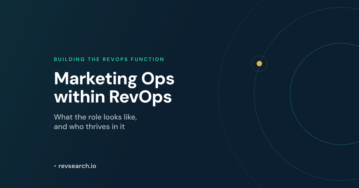 The Marketing Ops Role in RevOps: Who Thrives and Who Stalls