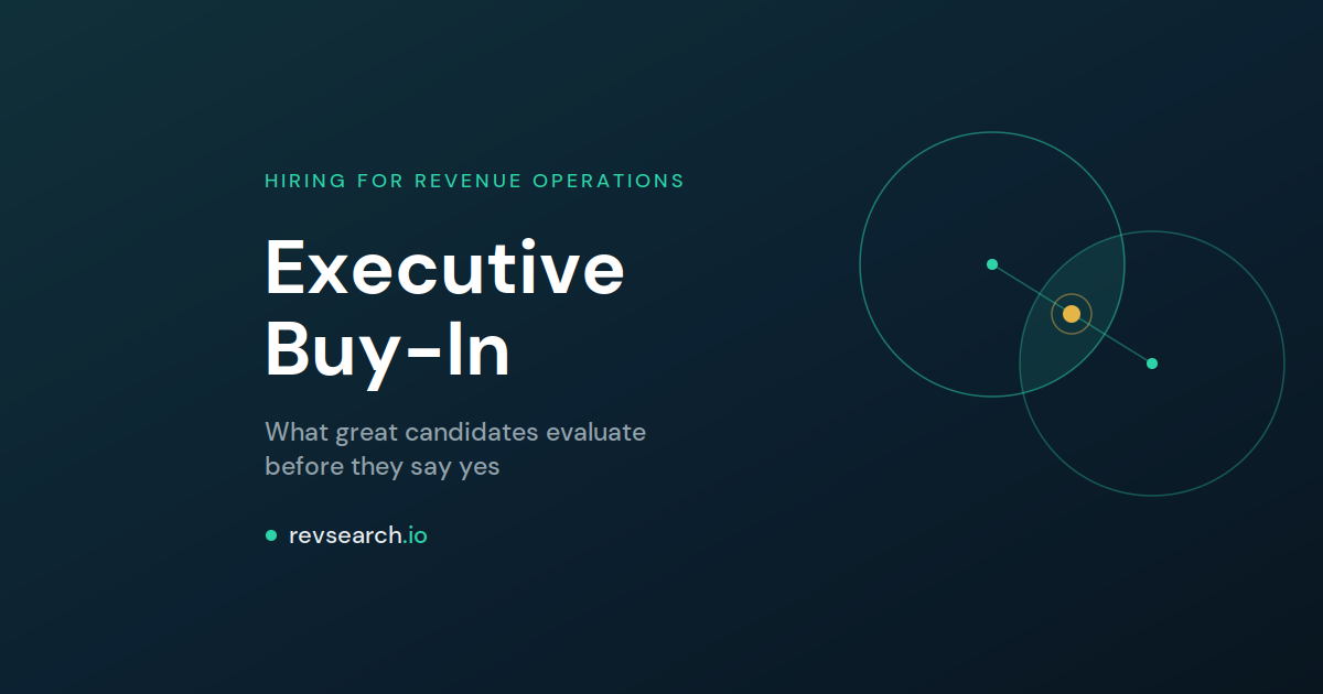 Executive Buy-In: What Great RevOps Leaders Evaluate Before They Say Yes