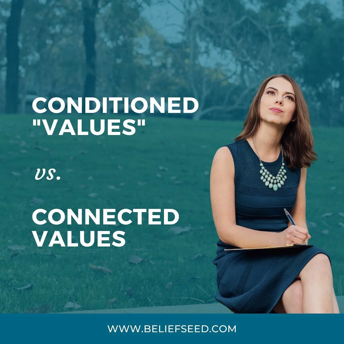 Conditioned &quot;Values&quot; vs. Connected Values.
 
These are very distinct subsets of values.
 
And it's important to know the difference because our
values are what drive our behavior.
 
So if we just know our values, but aren't sure about
what 