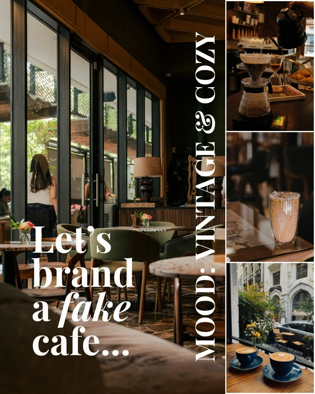 We branded a fake coffee shop and now I want it to be real. So that's where I'm at. ☕

My daughter had a school project: create a brand identity for a fictional business. 

The brief was vintage &amp; cozy, the vibe was specialty coffee meets cool me