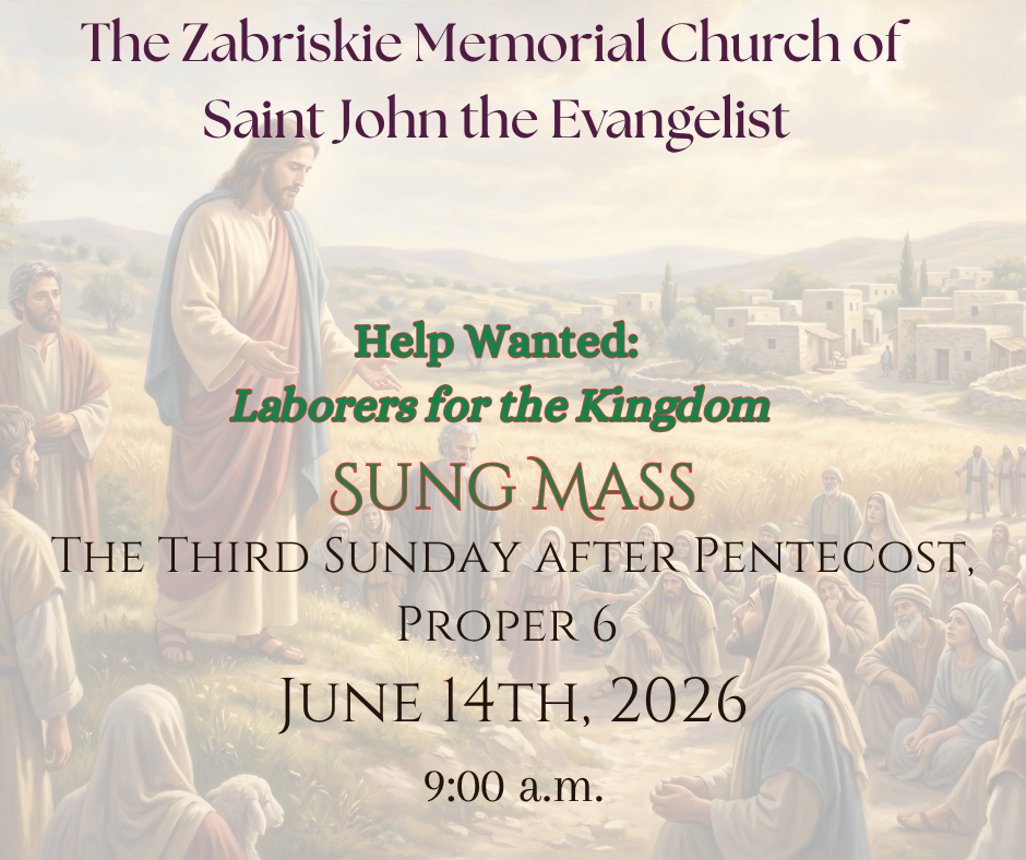 The 3rd Sunday after Pentecost, Proper 6