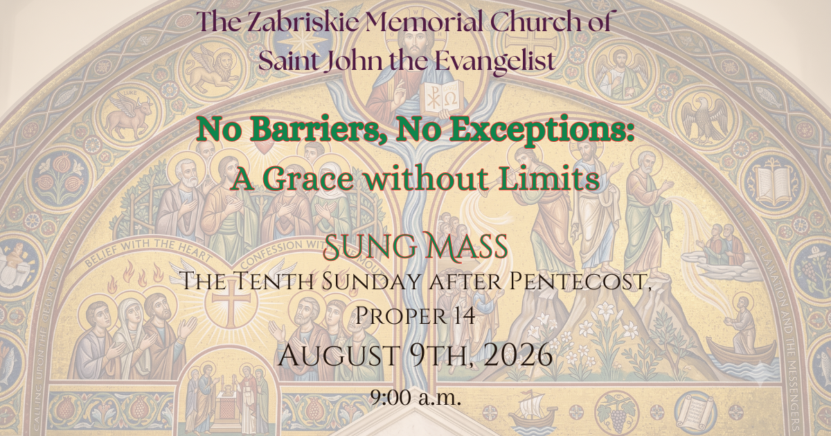 The Eleventh Sunday after Pentecost, Proper 14