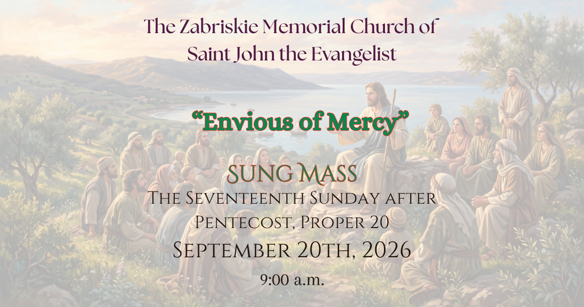 The 17th Sunday after Pentecost, Proper 20