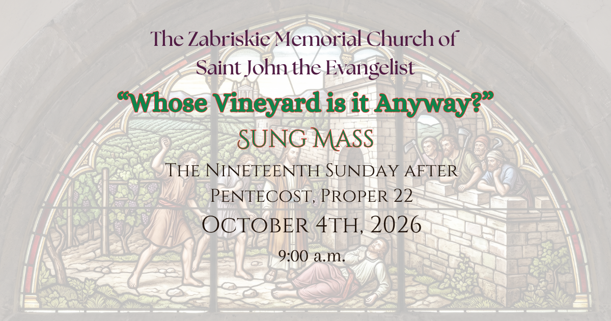 Nineteenth Sunday after Pentecost