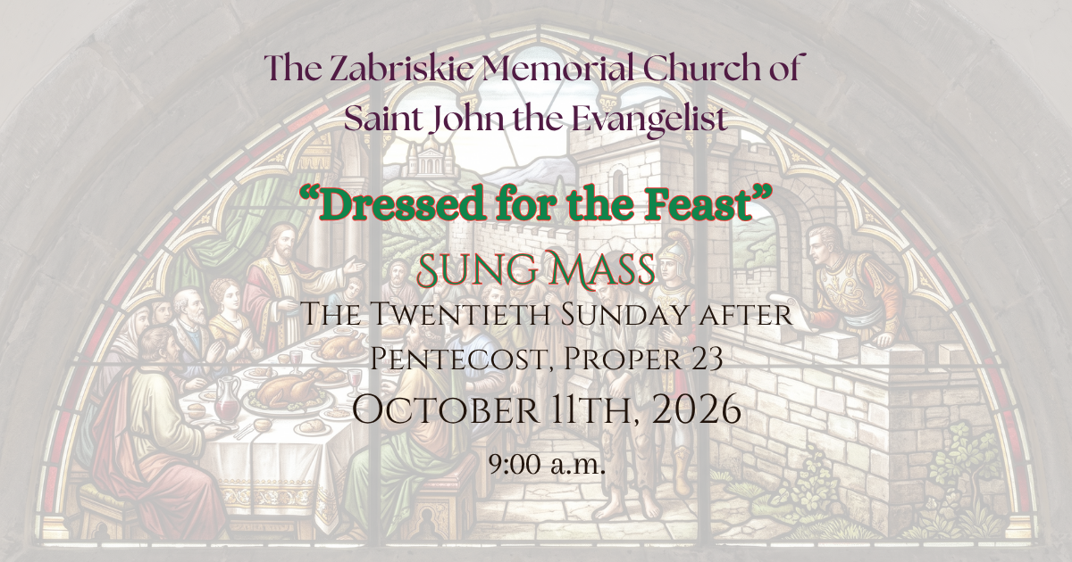 Twentieth Sunday after Pentecost