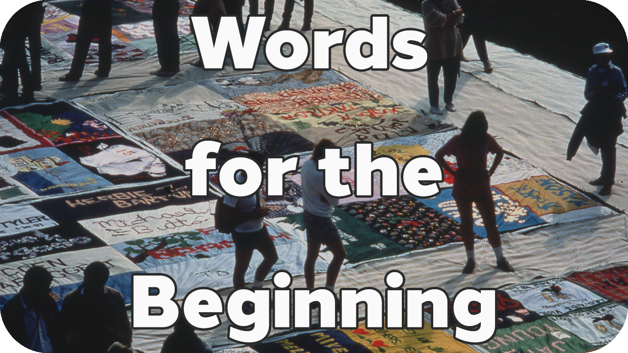 Words for the Beginning