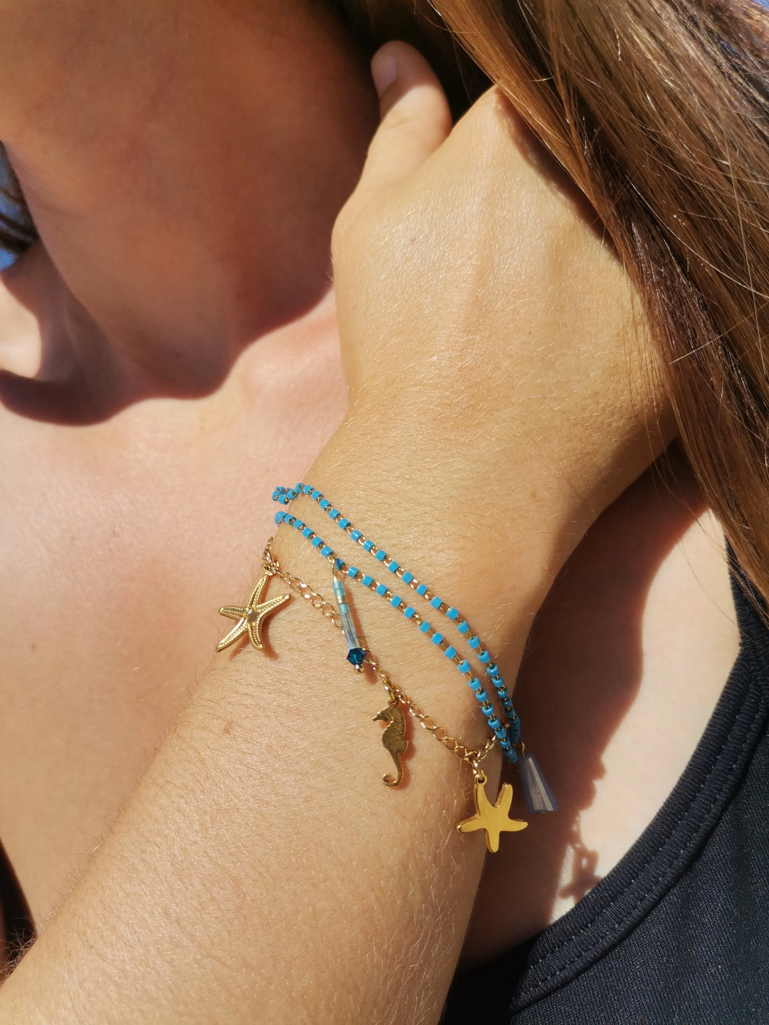 Ocean Blues charm anklet/bracelet