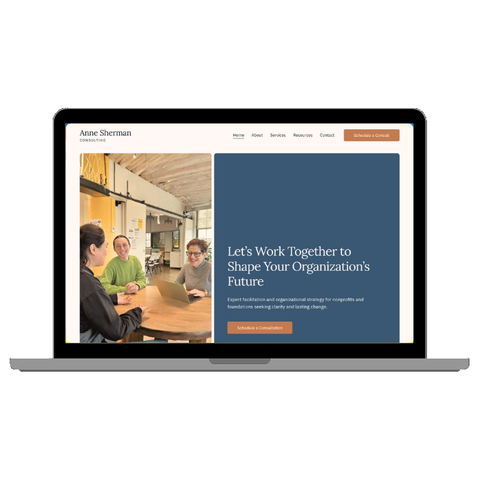 Anne Sherman website designed and built by WeGo!