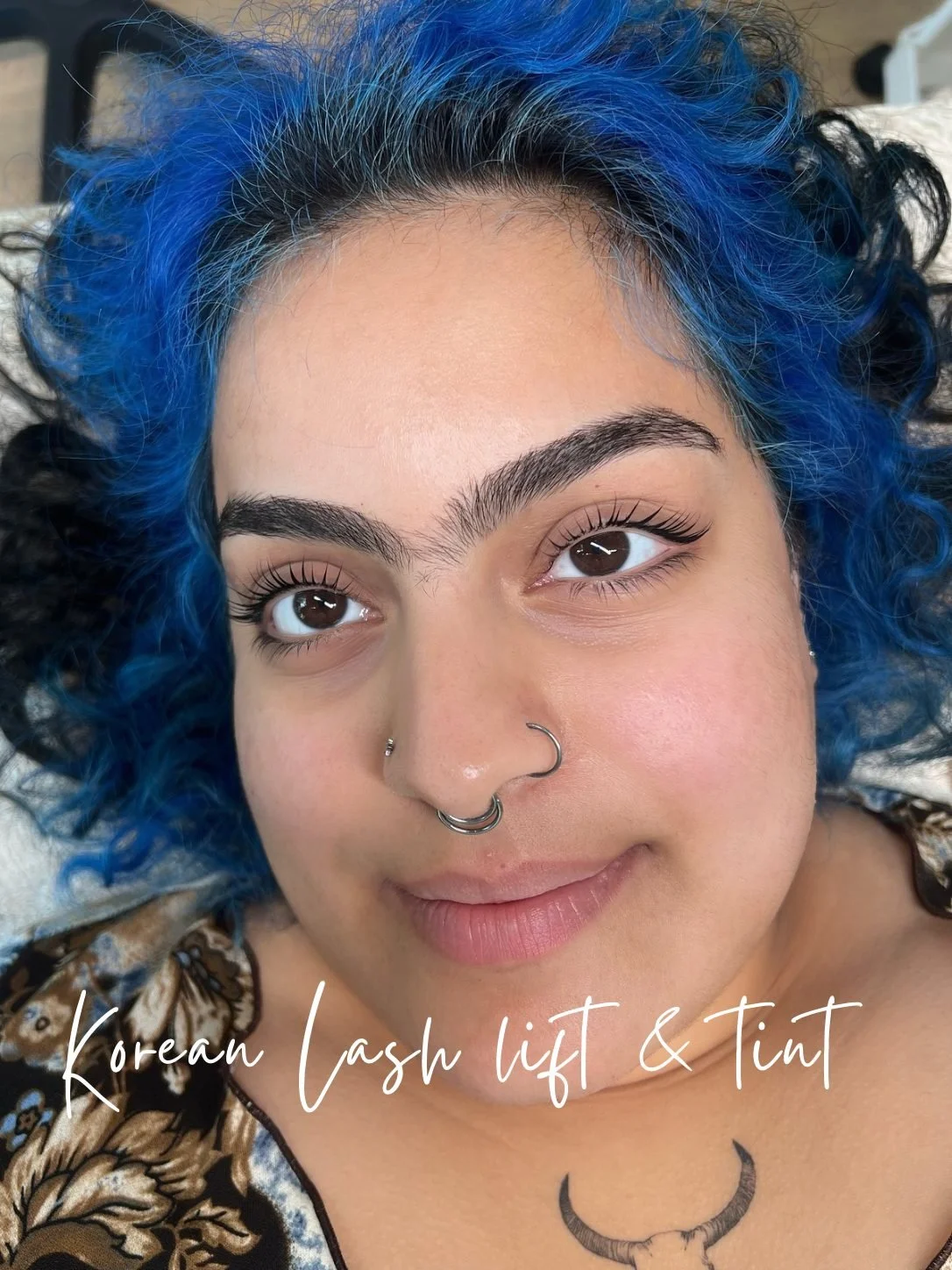 Korean keratin lash lift and tint, darker defined natural lashes, Loesy Beauty Vancouver