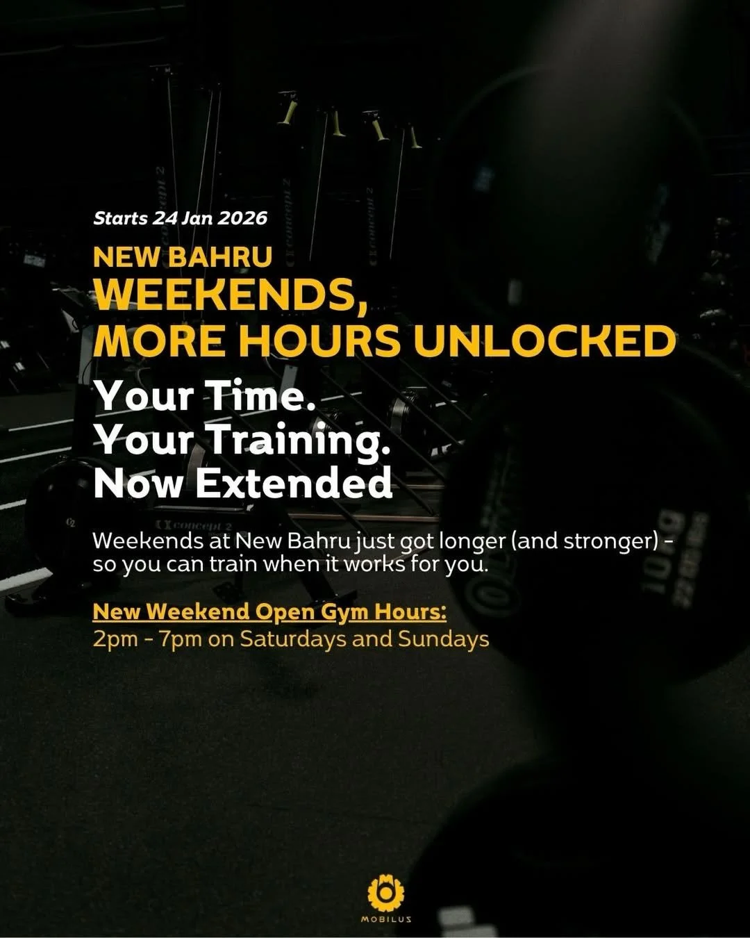 mobilus new bahru weekend schedule open gym hours