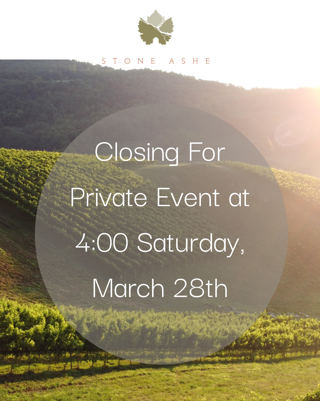 Closing Early for Private Event
