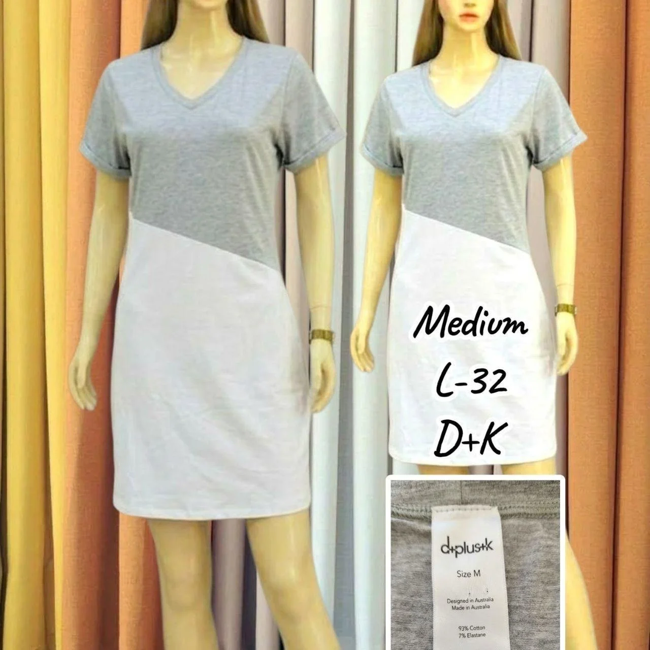 🤍 D+K Colour Block T-Shirt Dress | Size M 🤍