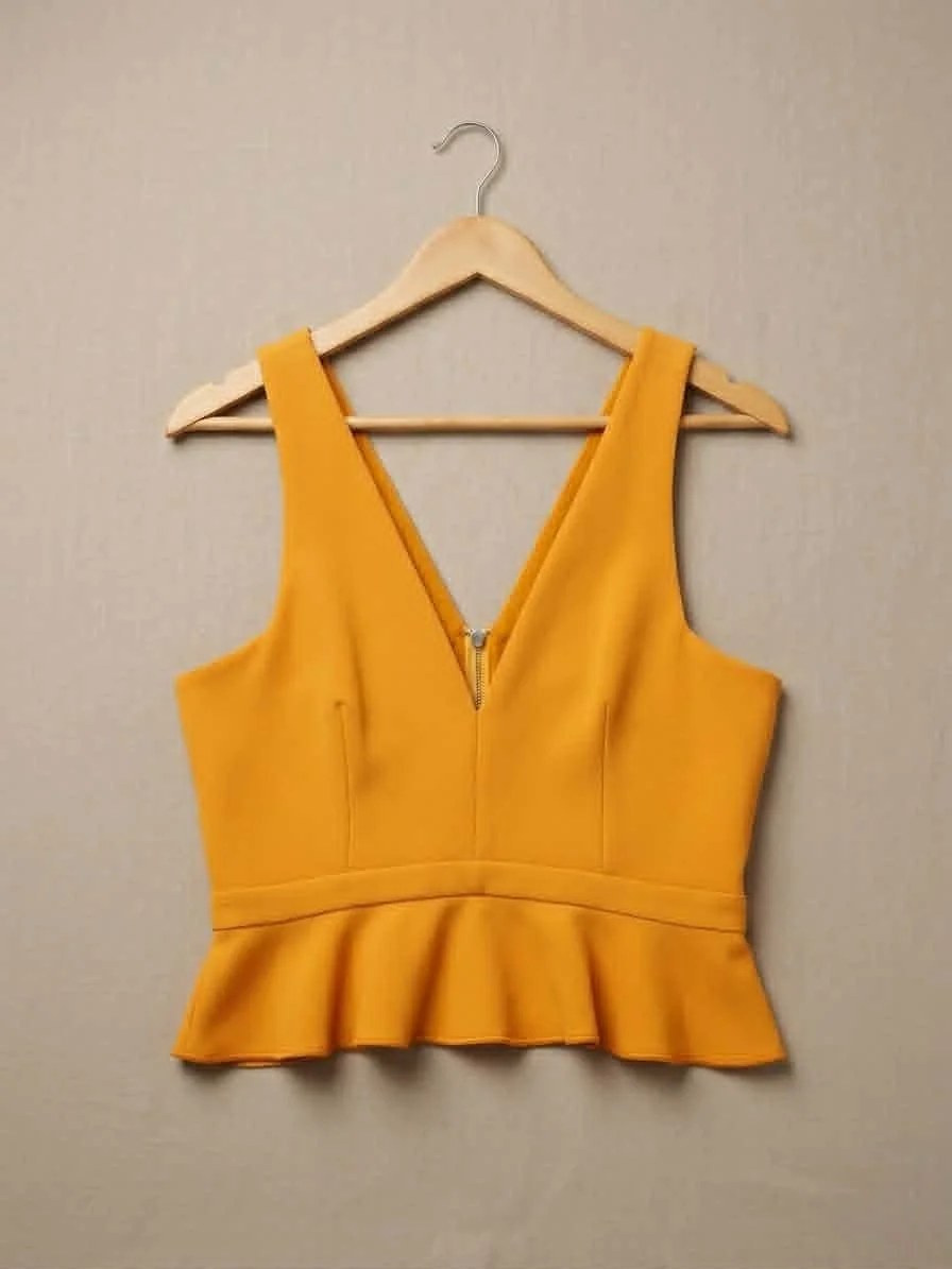 V-neck peplum tank top / Camisole