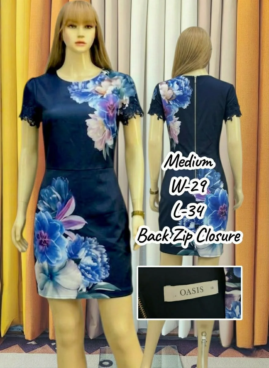 ✨ Oasis Navy Floral Bodycon Dress ✨
