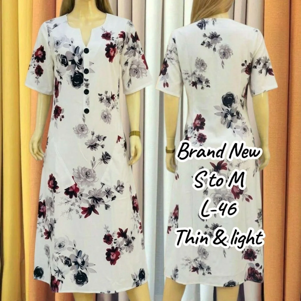 🤍 Brand New Floral Midi Dress 🌸