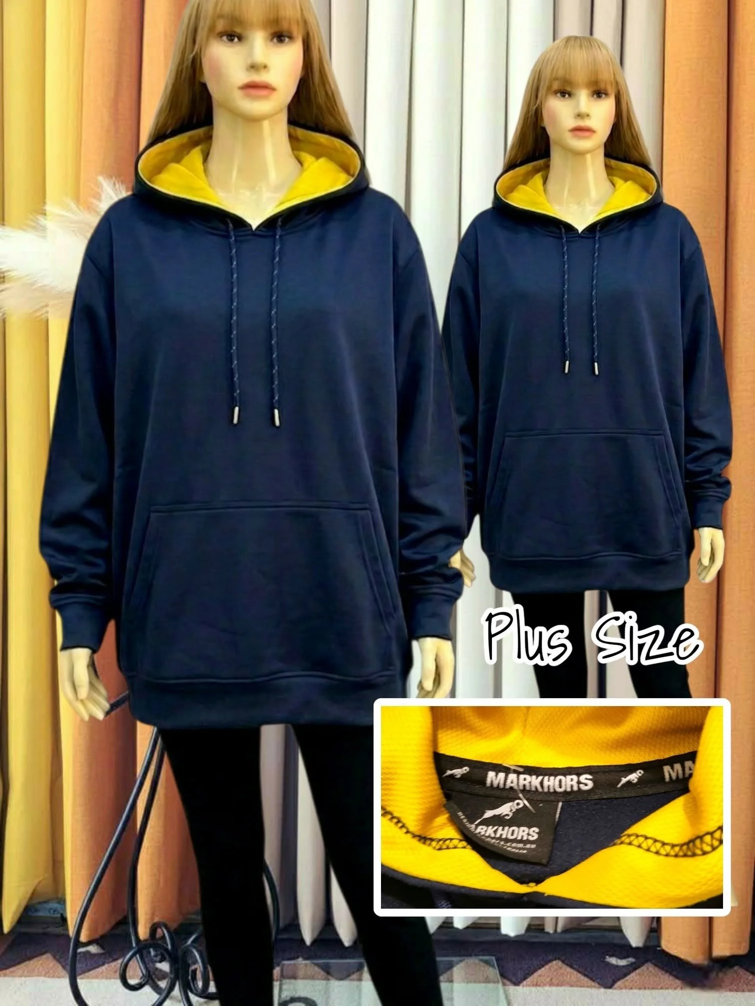 💙💛Markhors Navy & Mustard Oversized Hoodie💙💛