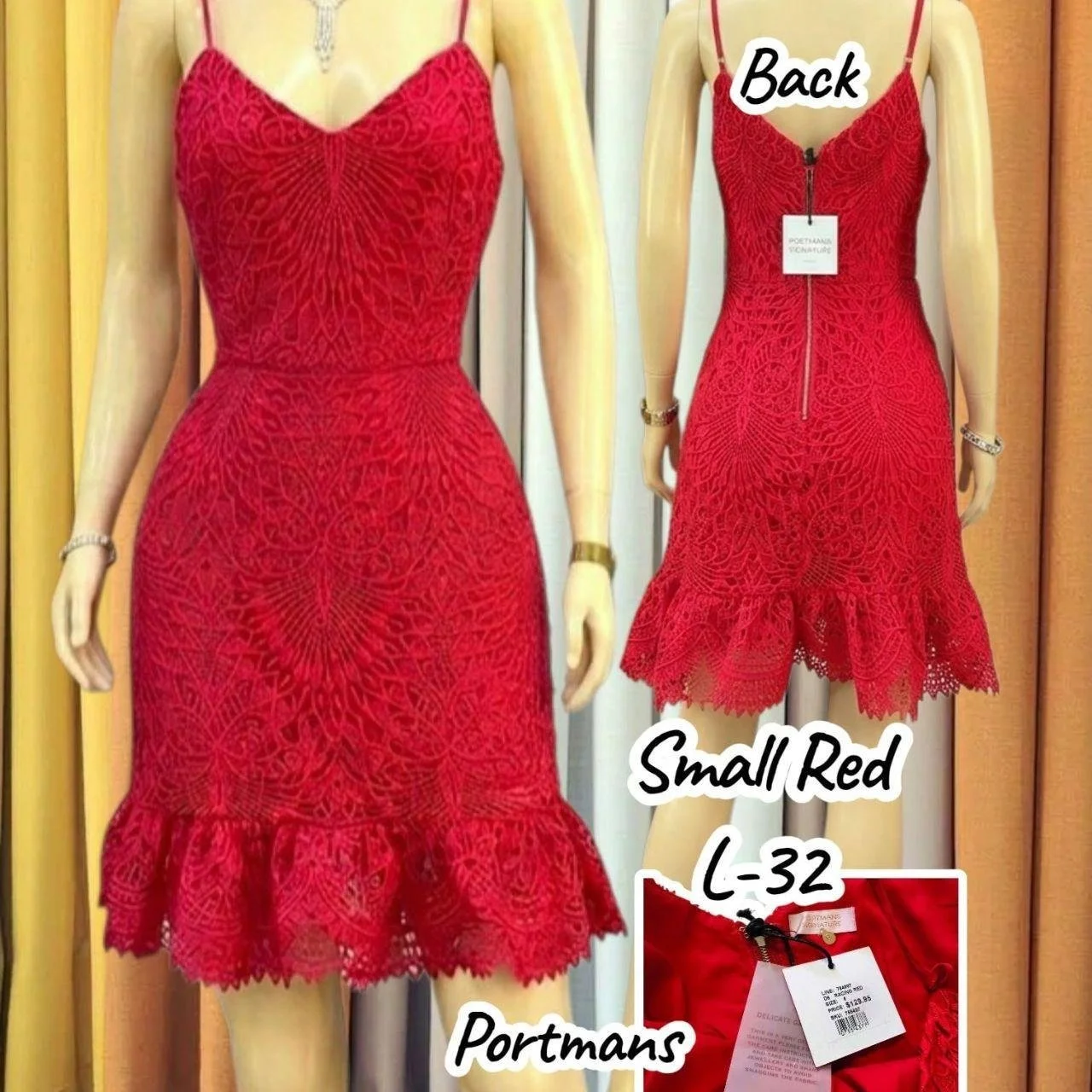 ❤️ Portmans Signature Red Lace Cocktail Dress ❤️