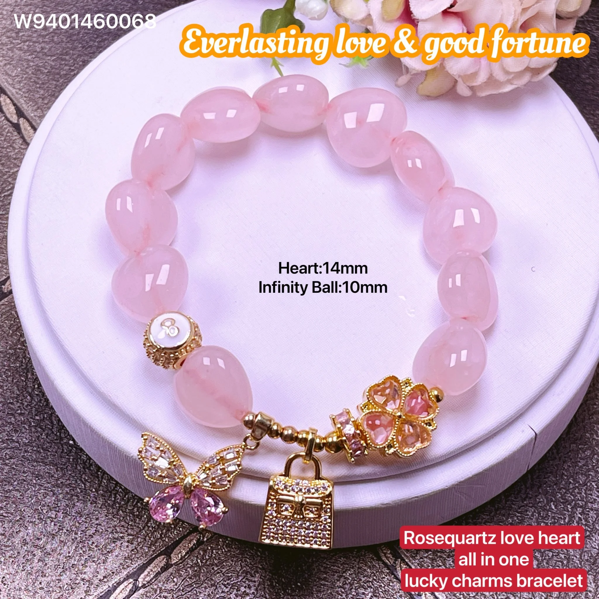 Rose Quartz Love & Luck Bracelet