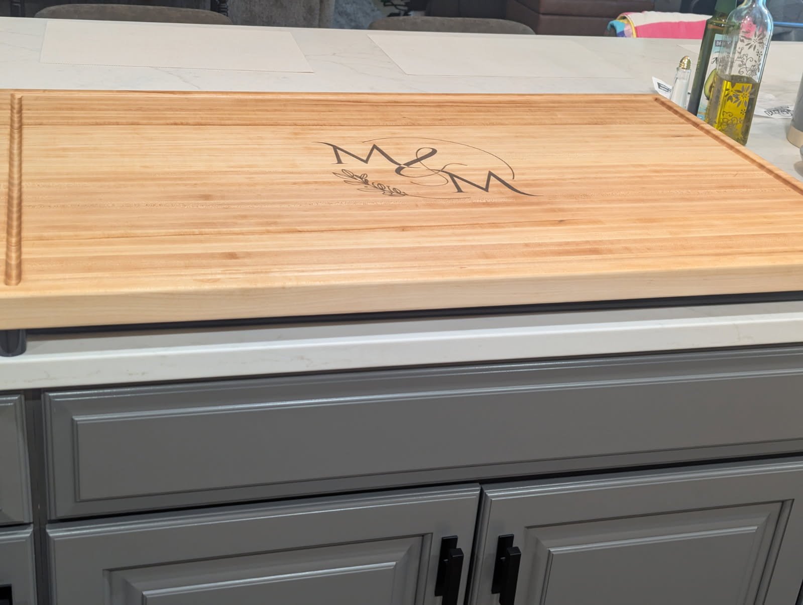 Large Edge-Grain Cutting Board / Cooktop Cover