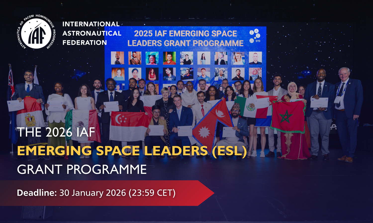 Applications Now Open: 2026 IAF Emerging Space Leaders (ESL) Grant ...