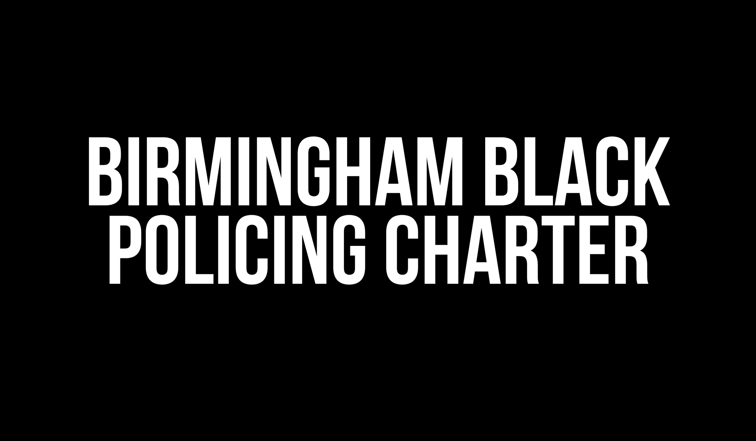 Launching the Birmingham Black Policing Charter