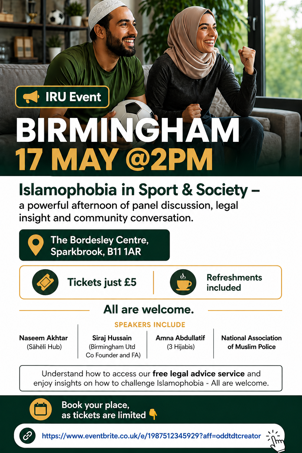 Islamophobia Response Unit to Host Community Event on Islamophobia in Sport and Society