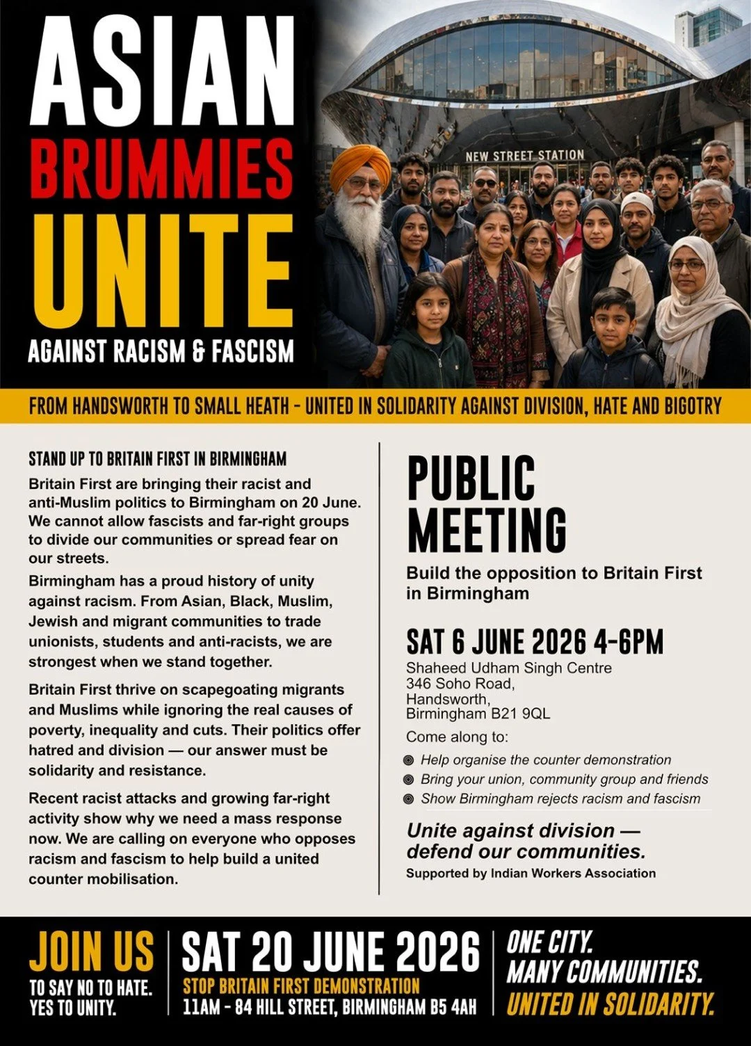 Asian Brummies Unite Against Racism and Fascism