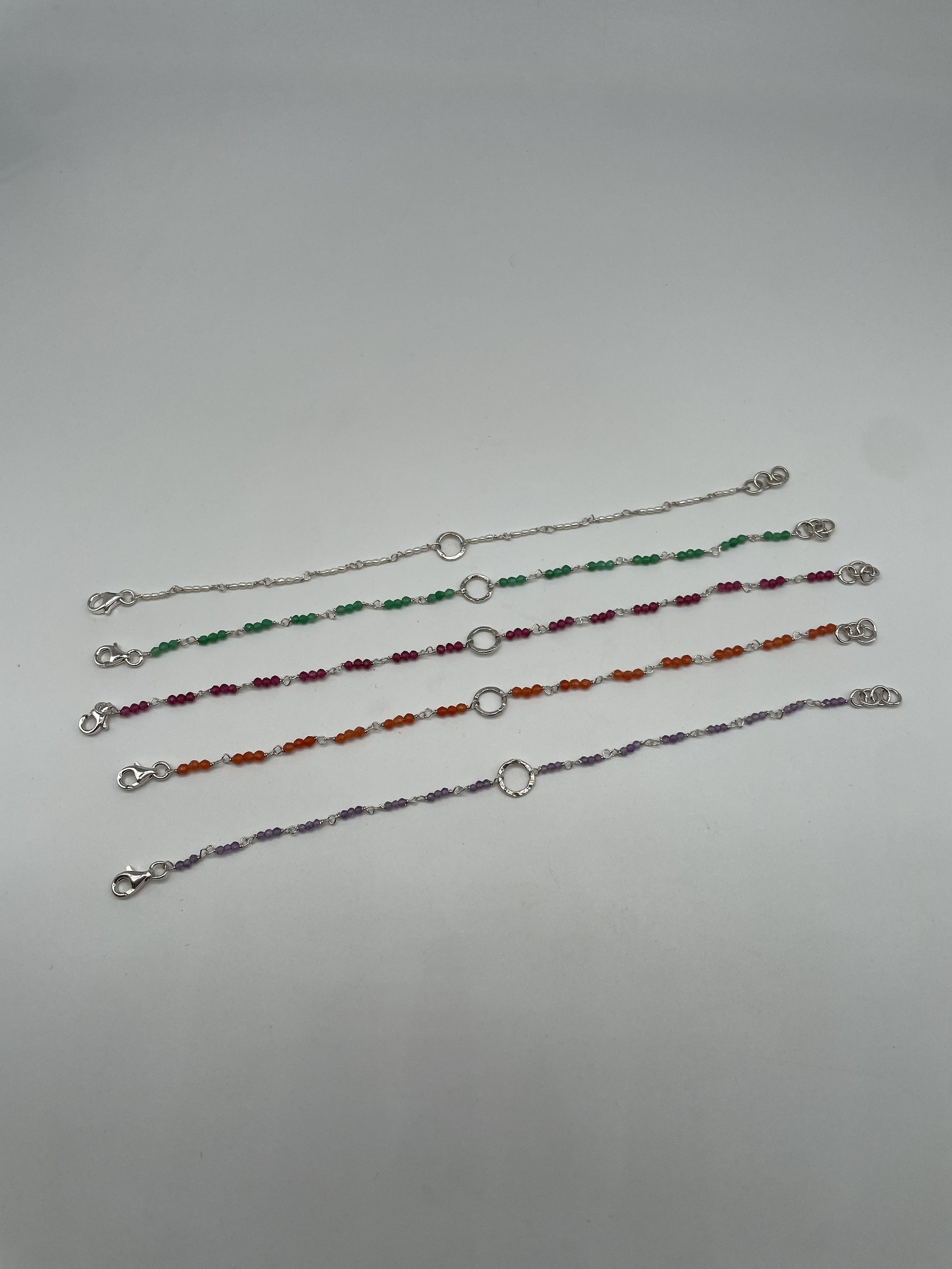 Argento 925 Rubini / Smeraldi / Corniola / Perle / Ametista - €50.00