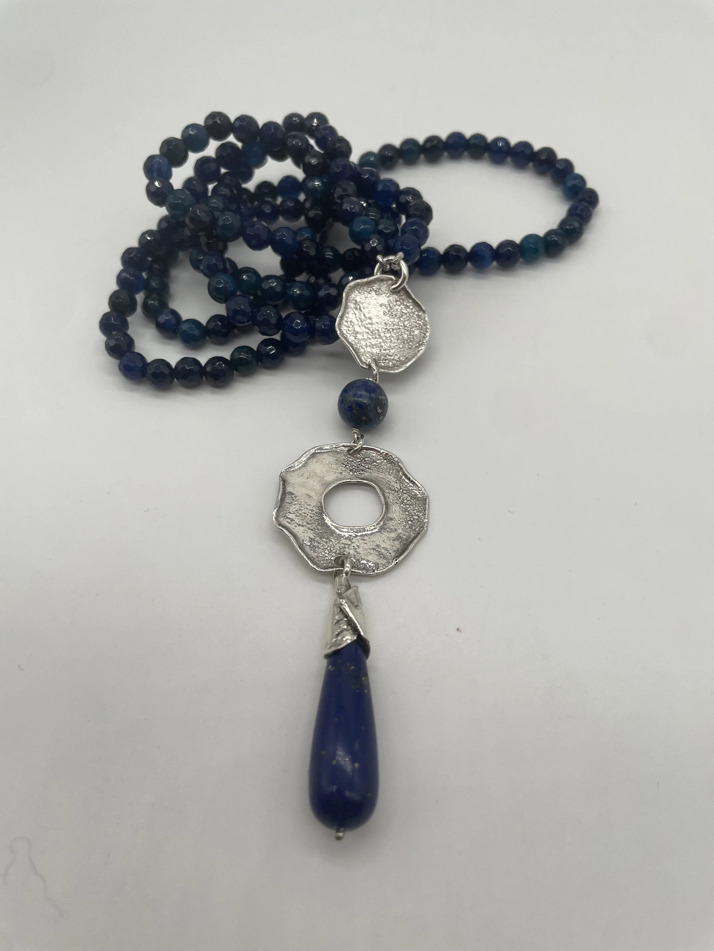 Argento 925 Agata blu / Lapis - €160.00