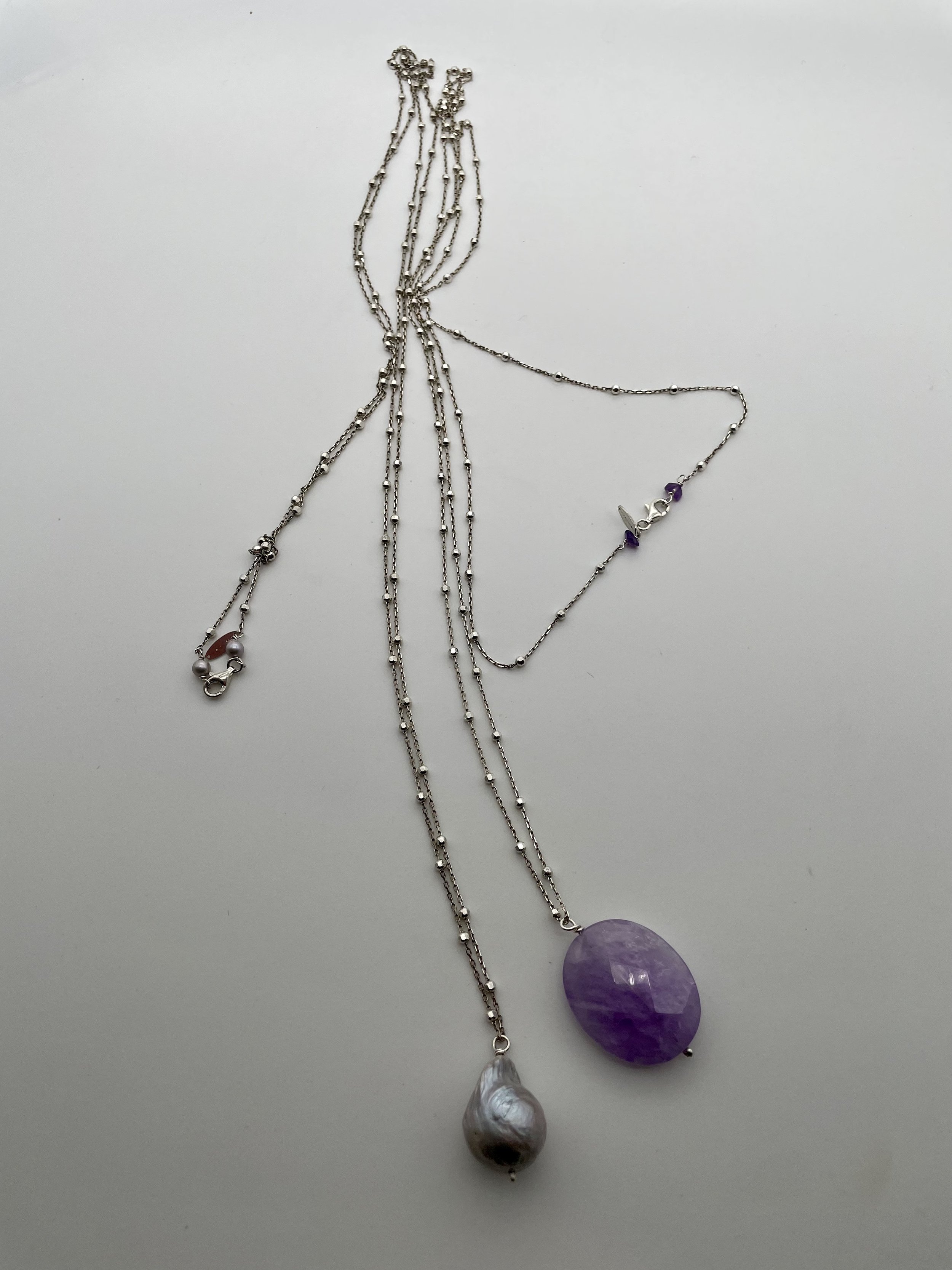 Argento 925 Perla Grigia Acquadolce / Ametista - €100.00