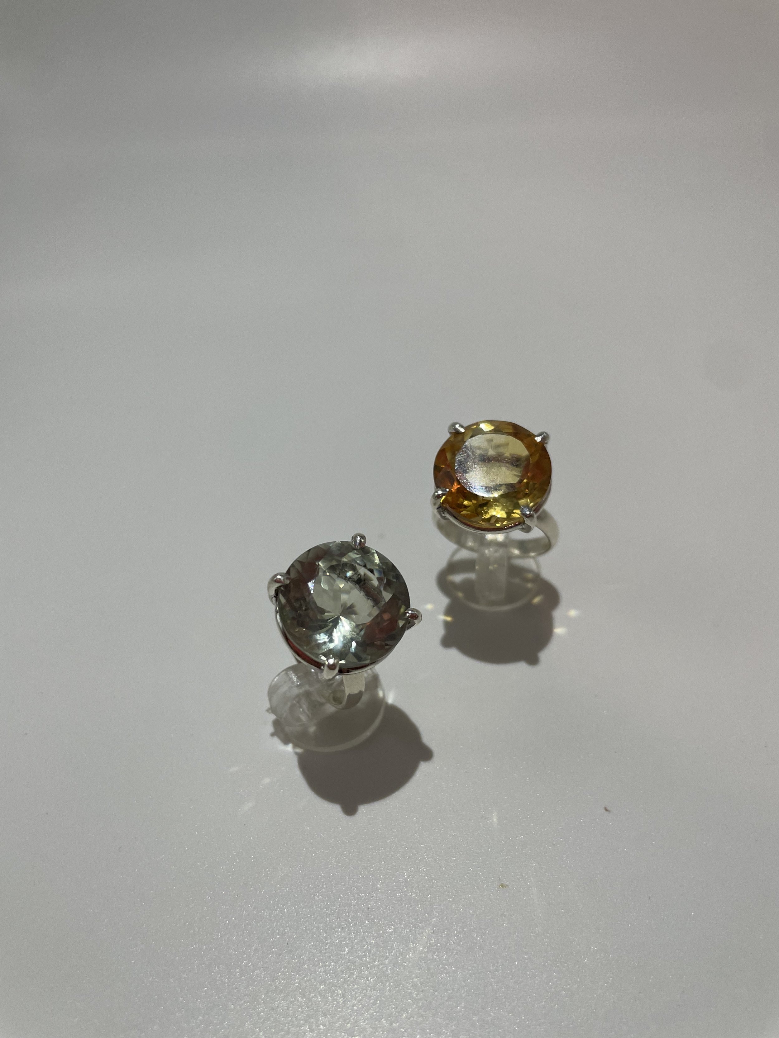 Argento 925 Acquamarina verde / Quarzo citrino - €270.00