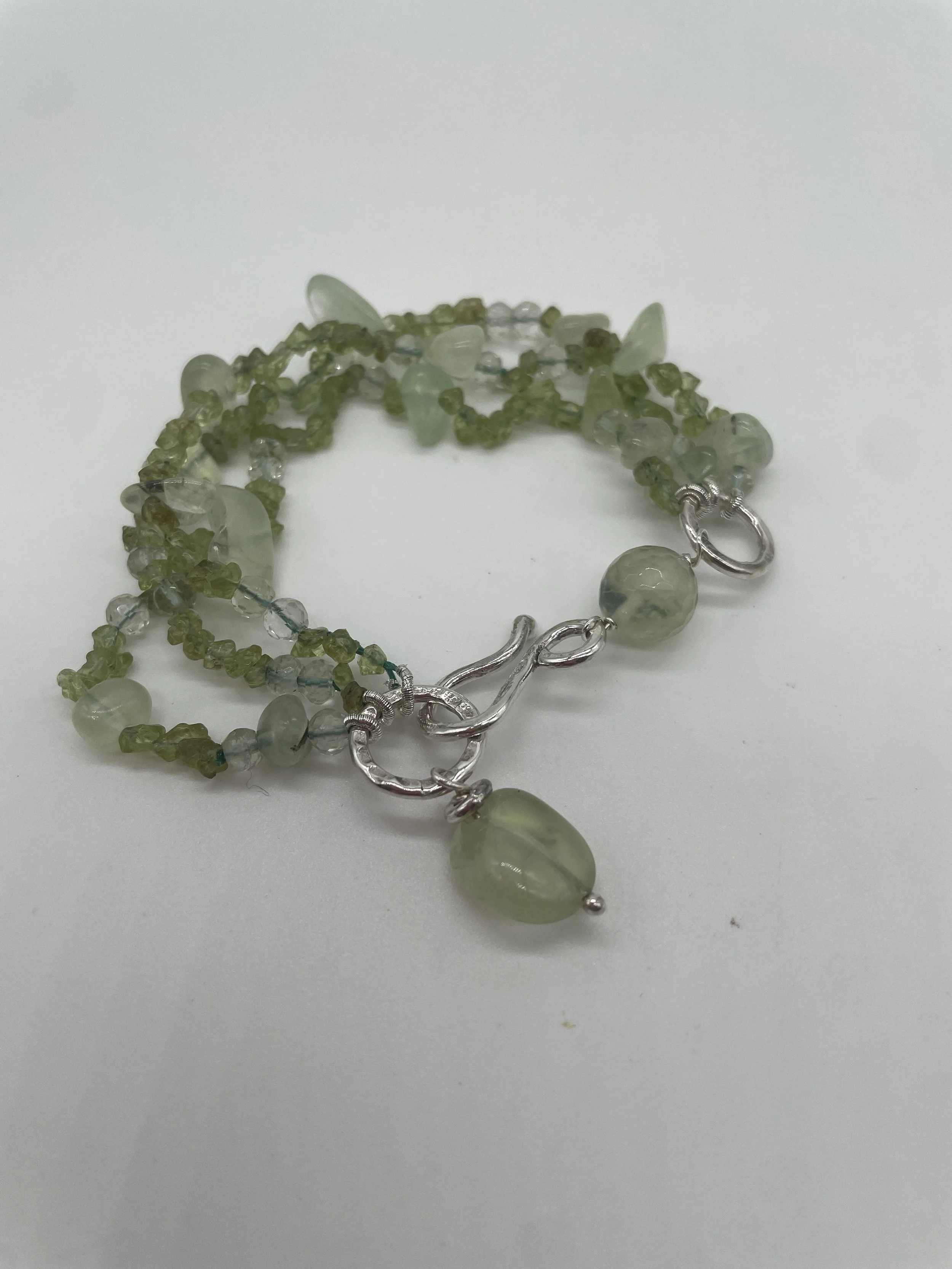 Argento 925 Prenite / Agate verdi - €130.00