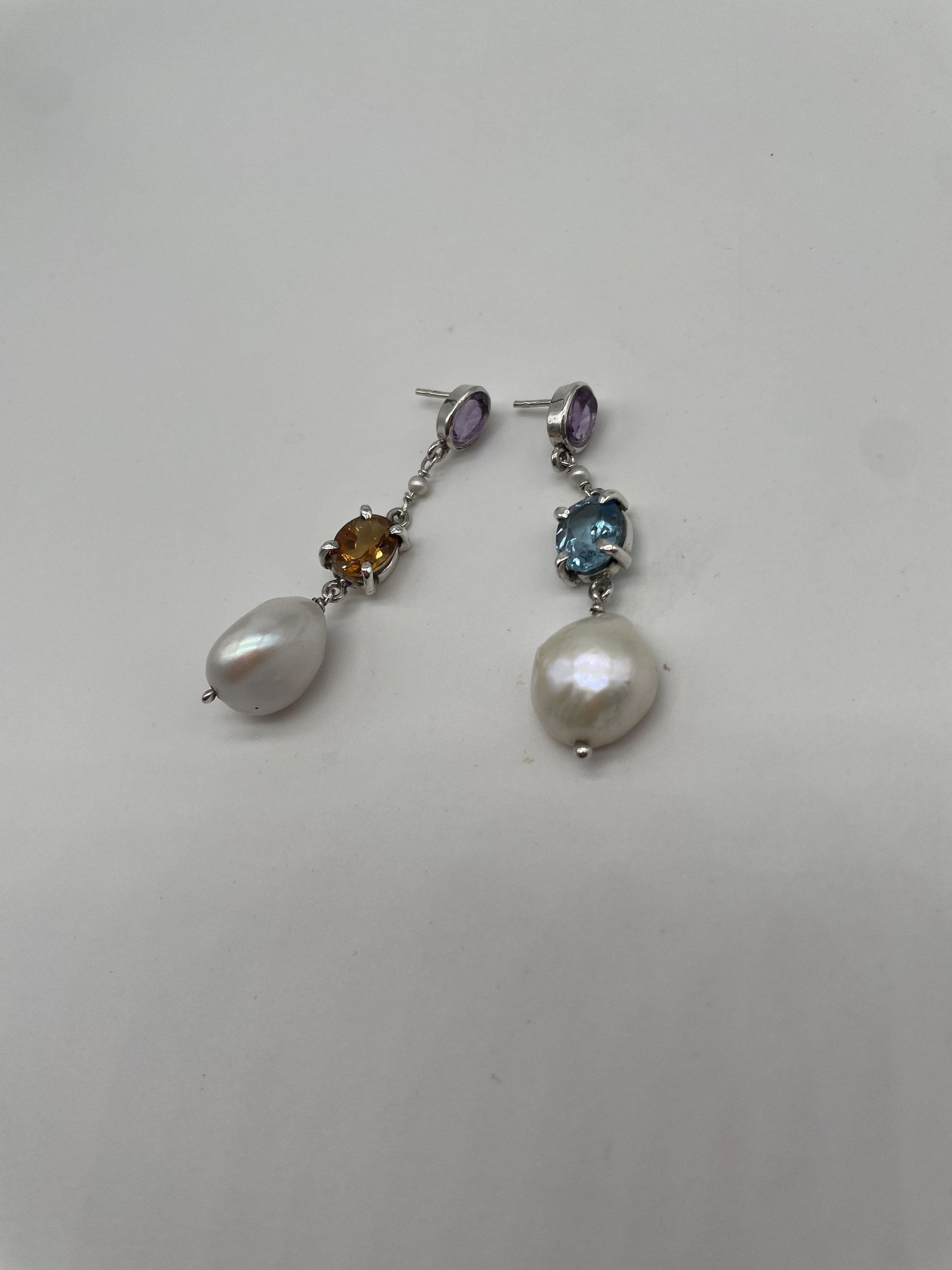Argento 925 Acquamarina / Quarzo citrino - €200.00