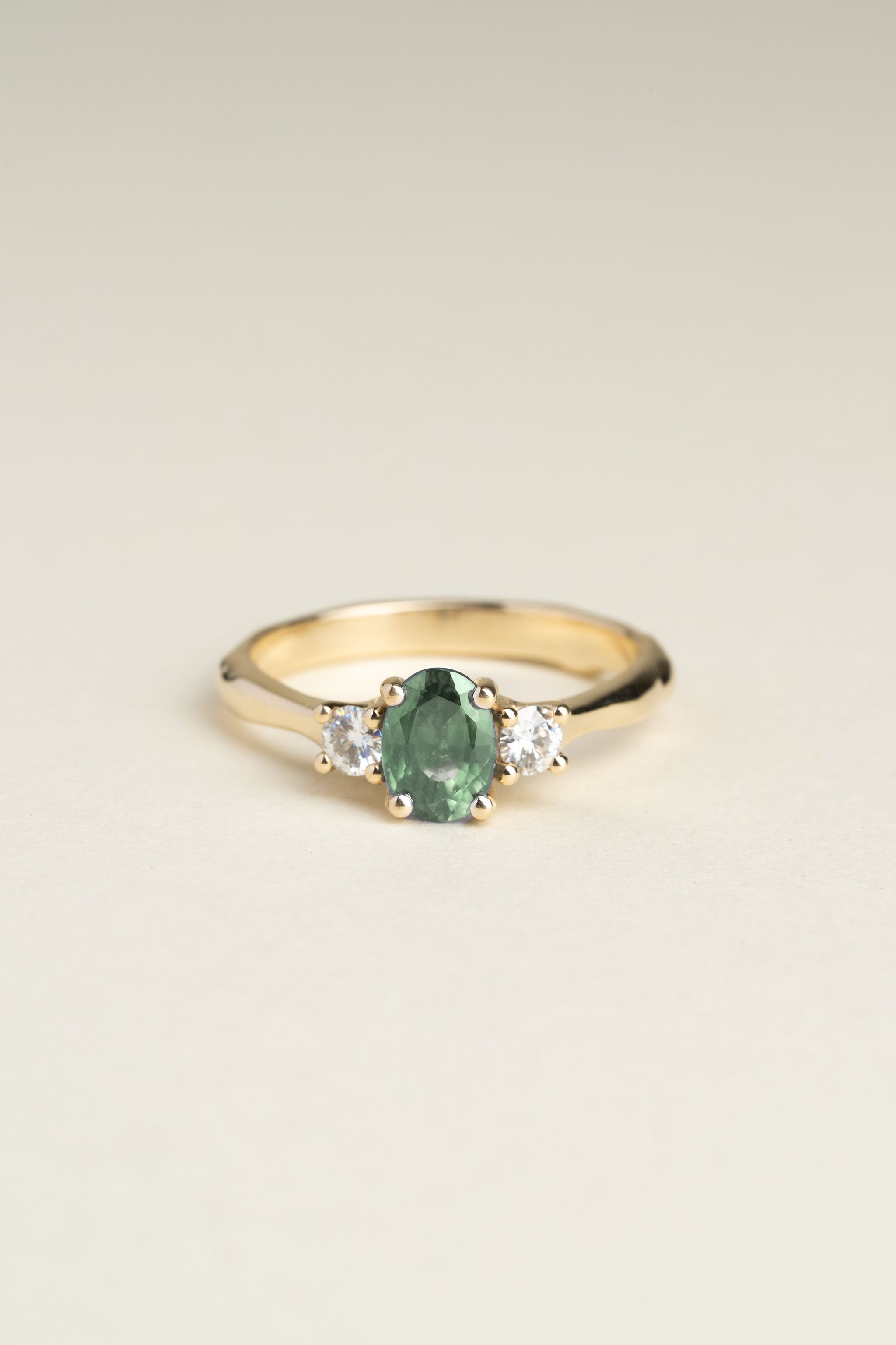 Sapphire Ocean Diamond Ring 9ct