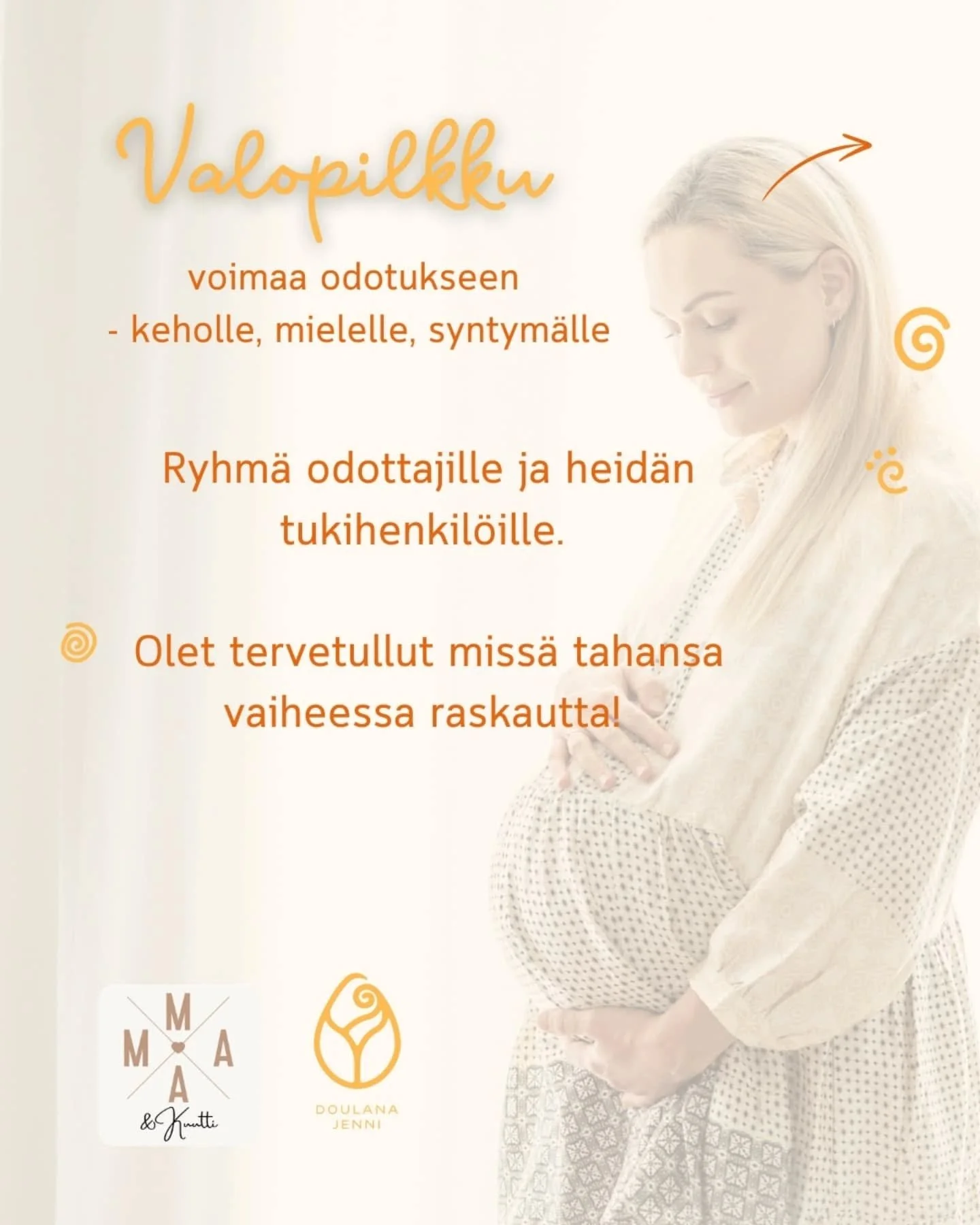 ✨️ Valopilkku - voimaa odotukseen - keholle, mielelle, syntym&auml;lle ✨️

✨️ Valopilkku on ryhm&auml;muotoinen tapaaminen, joka on suunnattu odottajille ja heid&auml;n tukihenkil&ouml;ille.

📍 Kokoonnumme K&auml;til&ouml;kulmassa T&ouml;&ouml;l&oum