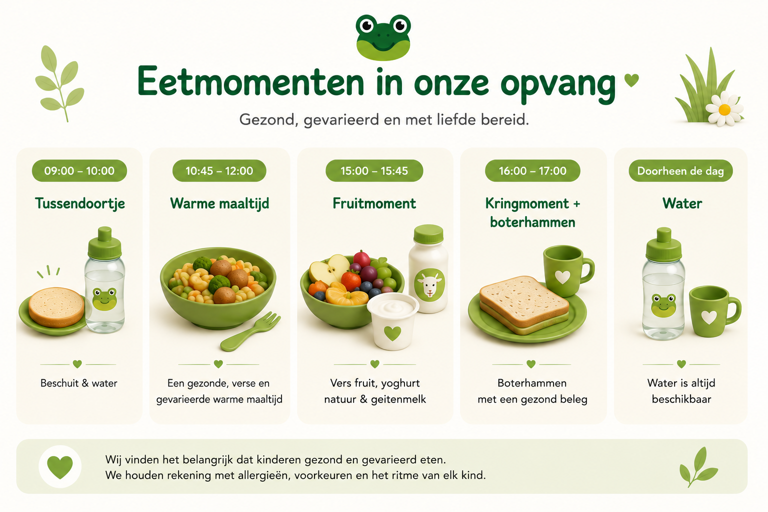 Eetmoment groepsopvang de kikker