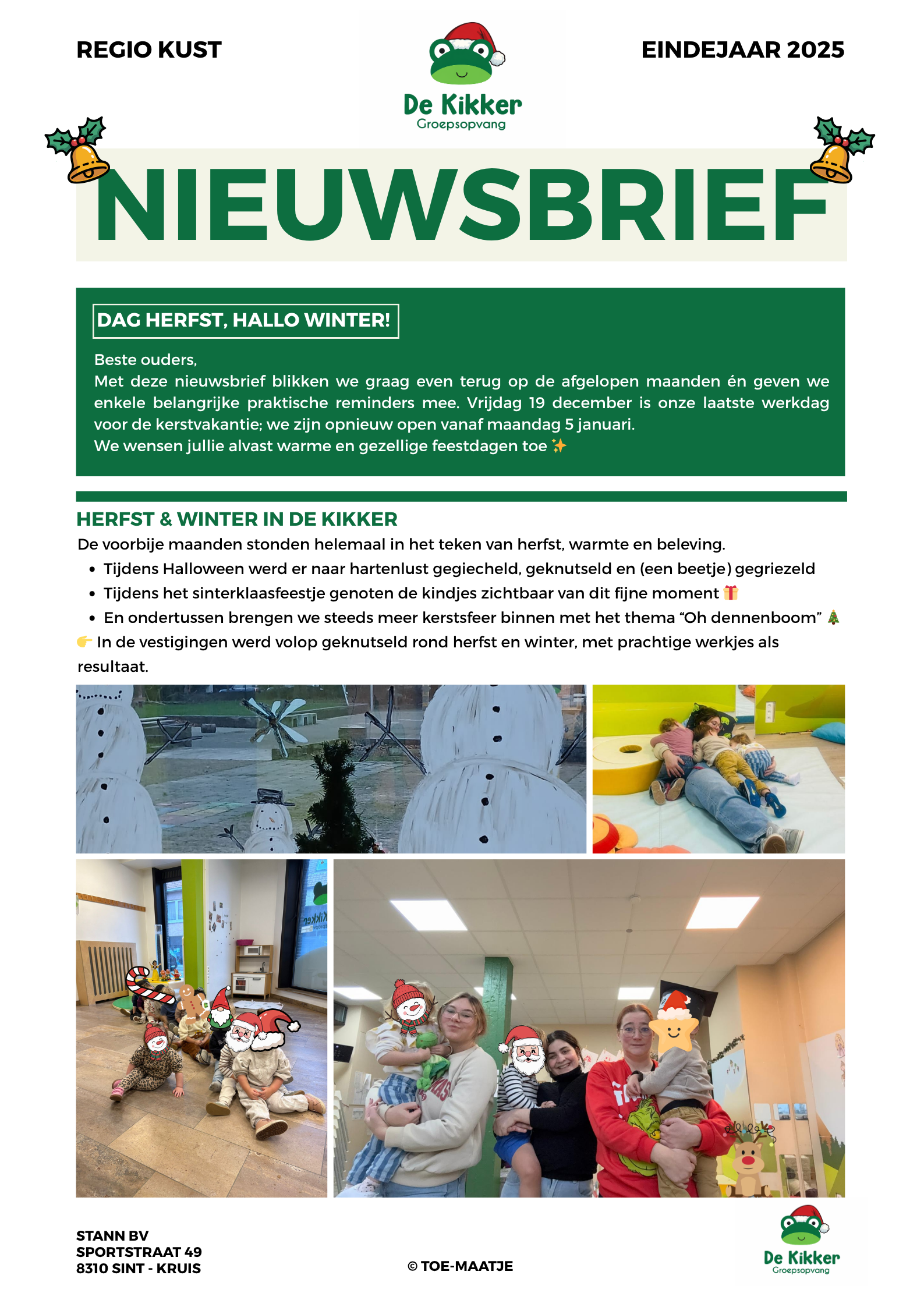 Nieuwsbrief Eindejaar Kust