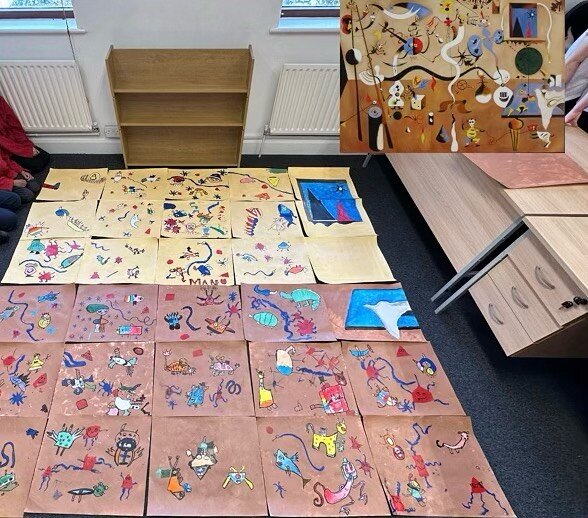 Recently the brilliant Seb Dewing @seb_artroom (founder of @artroom_pupils_art ) led a Drug of Art x Michael Aldrich Foundation workshop for Year 5 students at St Martin&rsquo;s Primary, Brighton. These are the wonderful outcomes that were created. 
