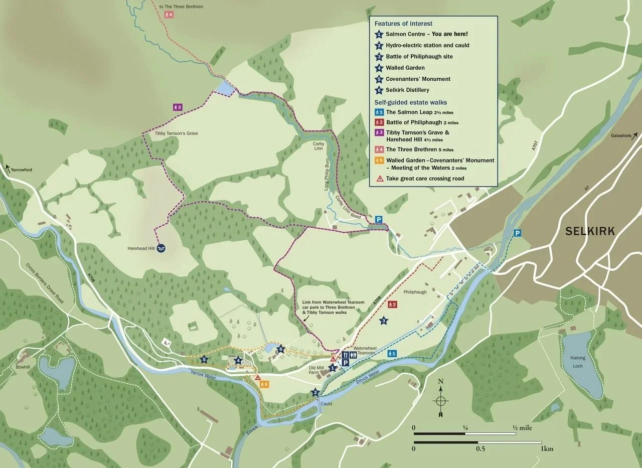Map of Self-Guided Estate walks
